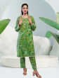 iShopping - Ahlam Soft Cambric Stitched Pastel Green CO-ORD Set