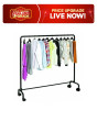iShopping - Easy Shop Cloth Hanging Stand With Attached Wheel - 6ft