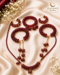 iShopping - Beaded Gajra Design Jewelry Set For Women Maroon
