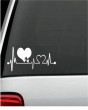iShopping - M.Mart Heartbeat Lifeline Car Sticker Black