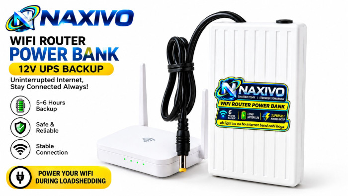 iShopping - Naxivo 12000mAh WiFi Router Power Bank White