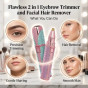 iShopping - Flawless 2 in 1 Eyebrow Trimmer and Facial Hair Remover For Women