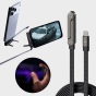 iShopping - 240W USB-C to USB-C Fast 1.5 Meter Charging Cable with Foldable Phone Holder