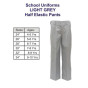 iShopping - Muzamil Store 34 Inch Half Elastic Light Grey Pant for School Boys