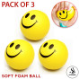 iShopping - Alsimba Pack Of 3 Soft Foam Smiley Emoji Balls for Kids