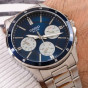 iShopping - Casio Analog Navy Blue Dial Stainless Steel Watch For Men (MTP-1374D-2A3)