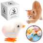 iShopping - Alsimba 1 Pcs Hopping Plush Chicken Toy for Cats - White (AS‑0023)