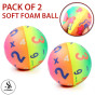 iShopping - Alsimba Digital Numbers Rainbow Soft Foam Balls for Kids Pack of 2 (AS-0061)