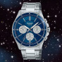 iShopping - Casio Analog Navy Blue Dial Stainless Steel Watch For Men (MTP-1374D-2A3)