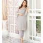 iShopping - Glittire Charisma Pearly Grey Embroidered Chiffon Unstitched 1 Piece
