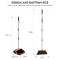 iShopping - City Mart Broom and Dustpan Set with Adjustable Handle
