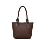 iShopping - HBH Classic Checkered Tote Dark Brown