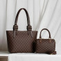iShopping - HBH Classic Checkereds Brown Handbag & Duffle Sling Bag Combo