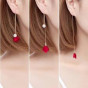 iShopping - SS Mart Flower Long Tassel Earrings Imitation Pearl