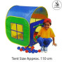 iShopping - Alsimba Play House Tent Series For Kids - Foldable With 2 Support Sticks - Balls Not Included - Size Approx. 110cm - Random Color (AS-0056)