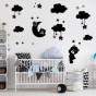 iShopping - Cartoon Cute Stars Moon Bear Clouds Wall Sticker