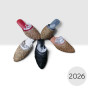 iShopping - US Collection Women's Embroidered Khussa Mules - 6 Pair Set