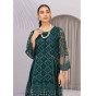 iShopping - Azure Emerald Net Festive Unstitched 2 Piece Suit Green (EDAZK176)