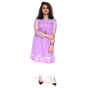 iShopping - ASH Collection Net Embroidered Purple Kurti With Net Garara White