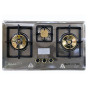 iShopping - Black Stone Gas Hob Brass Burner - BS-823-NG 