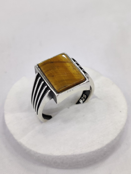 iShopping - Gilgit Bazaar Tiger Eye Stone Silver Ring (28)