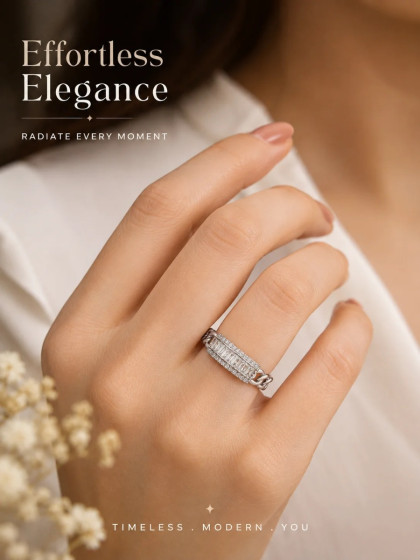 iShopping - House Of Nar Celestia Link Zircon Ring