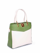 iShopping - Rangoon Double Handle Tote Bag For Women Green/White