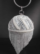 iShopping - Rangoon Round Ball Clutch For Women Silver