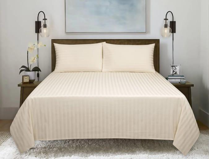 iShopping - MBN Textile 3 Pcs luxury Cotton Sotton Plain Double Bedsheet