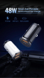 iShopping - KUULAA 42W Dual Ports PD + QC USB Fast Charging Car Charger Black