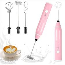 iShopping - Muzamil Store Electric Handle Milk Frother Eggbeater Pink
