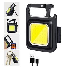 iShopping - Genshirt 3 Modes Mini Flashlight COB Rechargeable Keychain