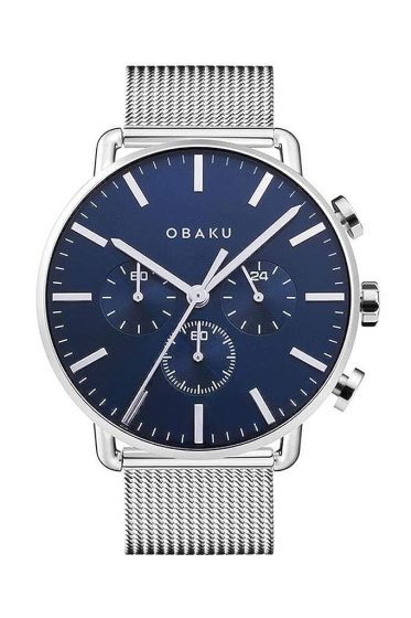 iShopping - Obaku Havn-Cyan Watch For Men's Silver (V232GCCLMC)
