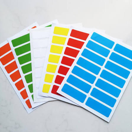 iShopping - 6 Colors Glossy Paper Label Stickers - 168 pcs