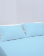 iShopping - Rainbow Linen Bed Sheet Set Single Size Light Blue (Pack Of 3)