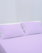 iShopping - Rainbow Linen Bed Sheet Set Queen Size Lilac (Pack Of 3)