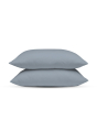 iShopping - Rainbow Linen Bed Sheet Set Queen Size Silver Grey (Pack Of 3)