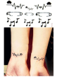 iShopping - Muzamil Store Electrocardio Heart and Music Tattoo Stickers