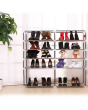 iShopping - Israr Mall Double Door Metal Shoe Rack With Zipped Doors - Grey