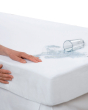 iShopping - Rainbow Linen Water Proof Fitted Bed Sheet White (King Size)