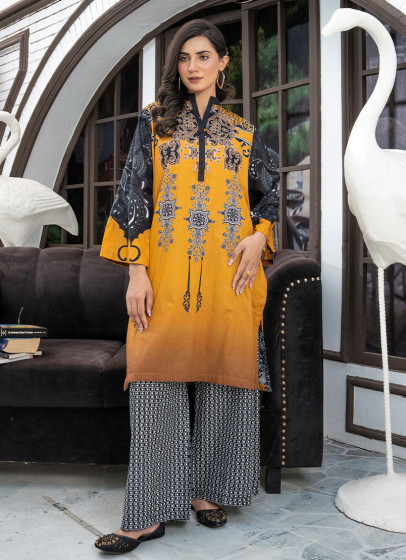 iShopping - Ahlam Amber Skies Printed Lawn Kurta Set 2-piece