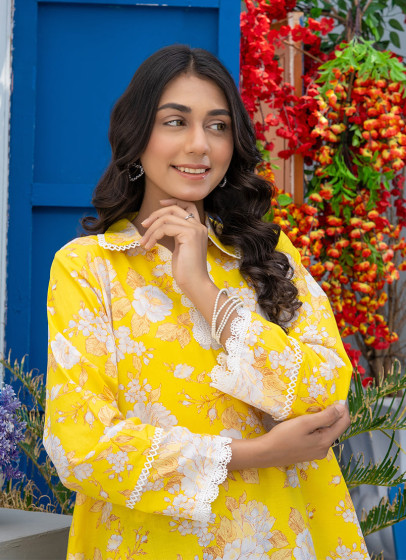 iShopping - Ahlam Daffodil Solaris Printed Lawn Kurta 1-piece