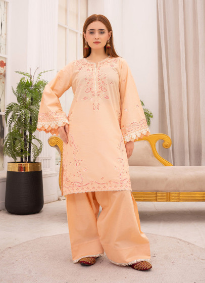 iShopping - Ahlam Desert Rose Embroidered Lawn Suit 2-piece