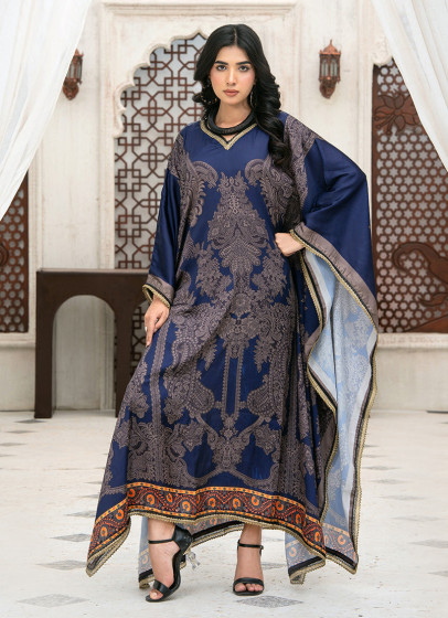 iShopping - Ahlam Sapphire Night Charm Printed Silk Suit 2-Piece