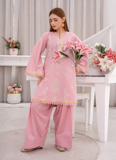 iShopping - Ahlam Seraphic Blush Embroidered Lawn Suit 2-piece
