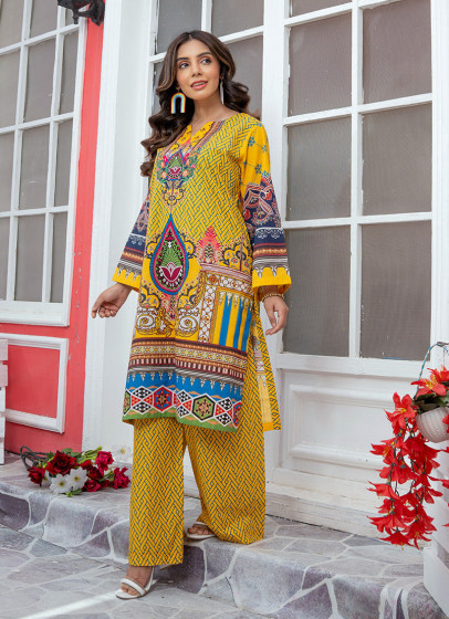 iShopping - Ahlam Solar Tapestry Printed 2-Piece Lawn Kurta Set