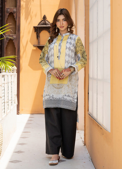 iShopping - Ahlam Vintage Aura Printed Lawn Kurta Set 2-Piece