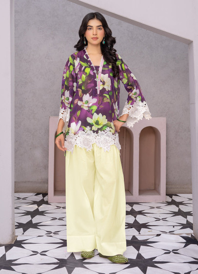 iShopping - Ahlam Wisteria Printed Lawn Kurta Set 2-piece