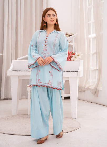 iShopping - Ahlam Zephyr Embroidered lawn Suit 2-piece