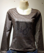 iShopping - Aini Garments Mix Jersey T-Shirt For Girl Brown & Silver (0001)